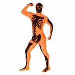 Skelett Morphsuit - Orange
