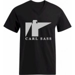 Herren T-Shirts "Ferdi" L5sil V-Ausschnitt Regular-Fit Baumwoll-Mix von SASS