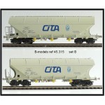 B-Models 45315 Set B 2x Silowagen Getreide beige CITA großes Logo NMBS Ep. V-VI